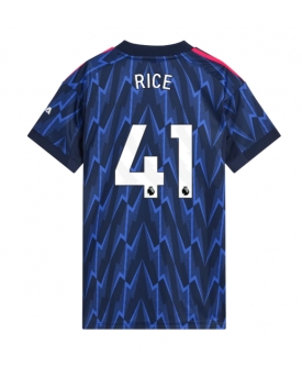 Arsenal Declan Rice #41 Maglia Gara Trasferta Repliche 2025-26 Donna Maniche Corte